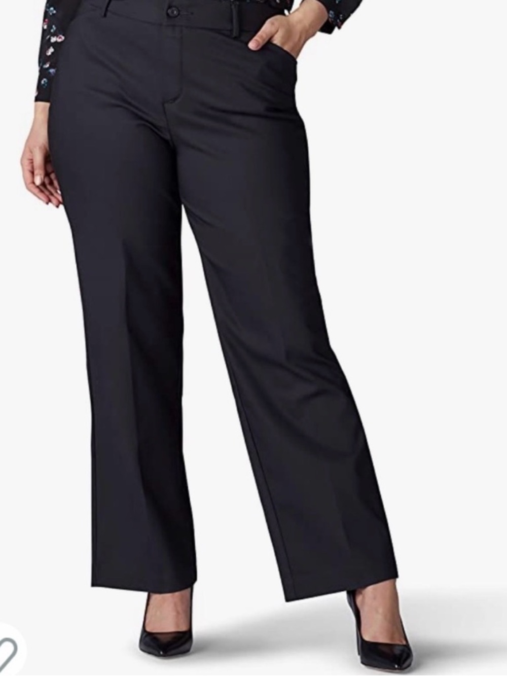 Lee Plus Women's Flex Motion Regular Fit Trouser Pant Mid Rise NWT 20W Petite